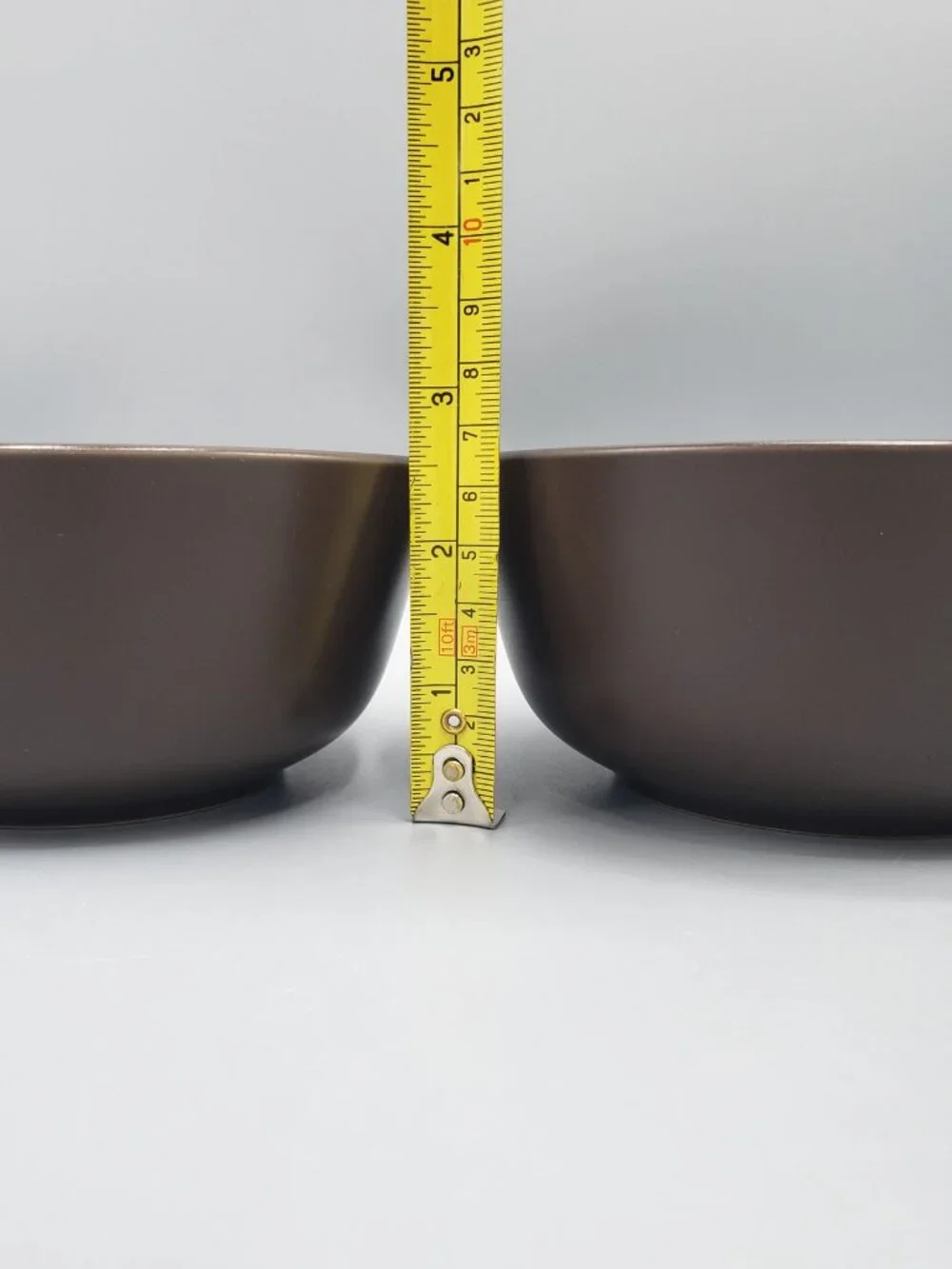Set of 2 IKEA Dinera 12011 Matte Brown Round Cereal Soup Bowls 5-3/4